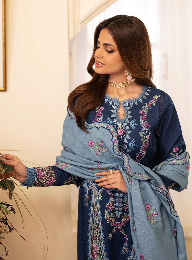 MERAKI BY ROHEENAZ FALL WINTER UN-STITCHED 3PC-SKYLAR