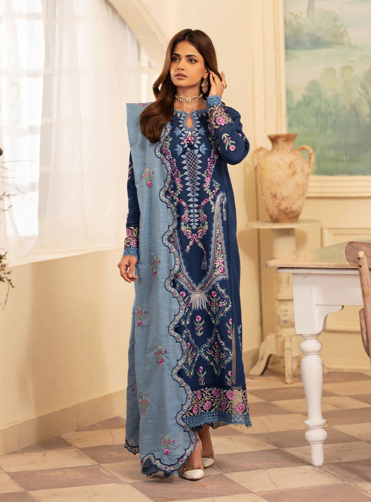 MERAKI BY ROHEENAZ FALL WINTER UN-STITCHED 3PC-SKYLAR