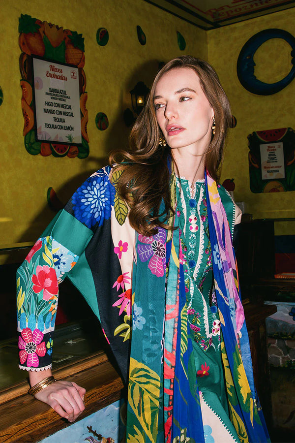 LA DOLCE BY HEMLINE UN-STITCHED 3PC | WATER DANCERS