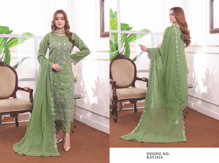 OMAHA BY BIN HAMEED SEM-STITCHED | RAY1414