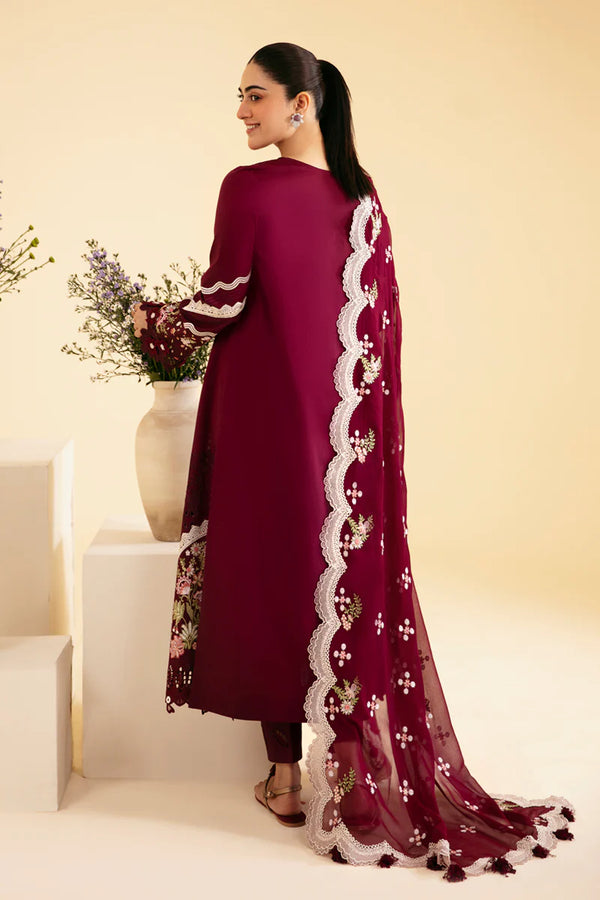QLINEKARI BY QALAMKAR UN-STICHED 3PC|SQ-11 ZENAL