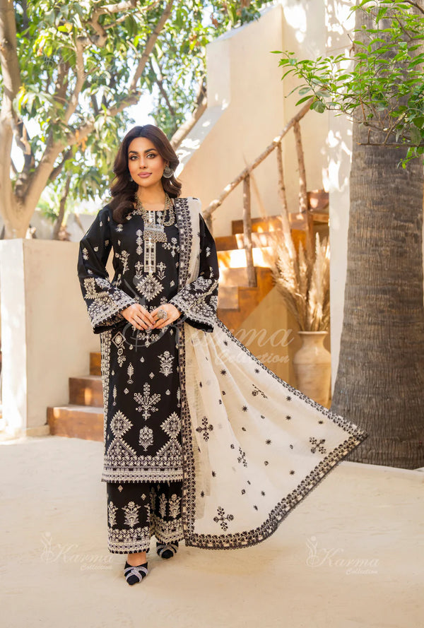 JAFA BY KARMA STITCHED {KC-1447 CHARCOAL BLACK}