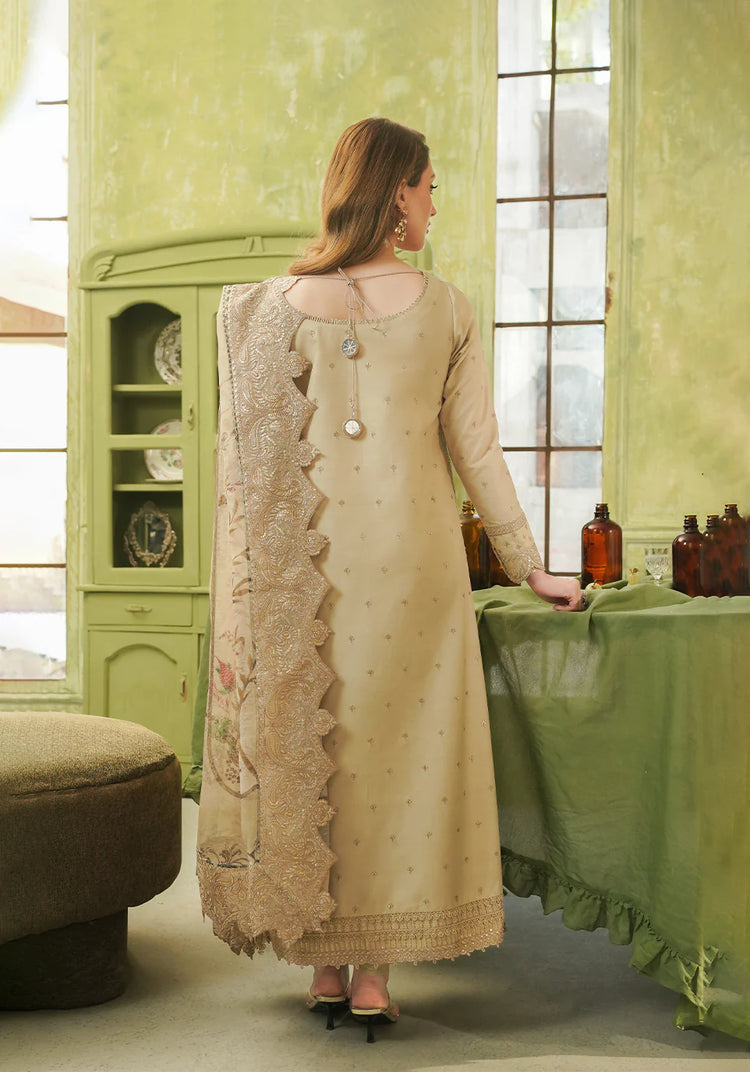 ZARQASH TRESOR UN-STICHED 3PC|ZQT 0010 ALISA