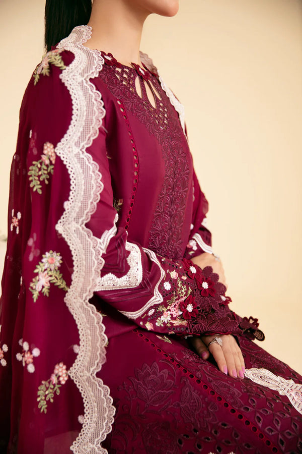 QLINEKARI BY QALAMKAR UN-STICHED 3PC|SQ-11 ZENAL