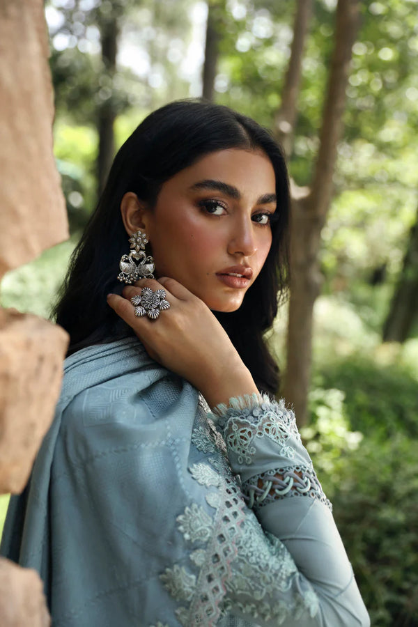 QLINEKARI BY QALAMKAR UN-STITCHED 3PC | LM-08 NEALA