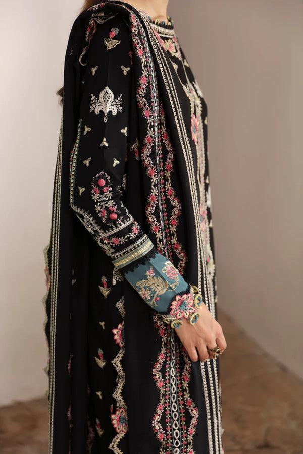 QLINEKARI BY QALAMKAR UN-STITCHED 3PC | LM-02 RIA