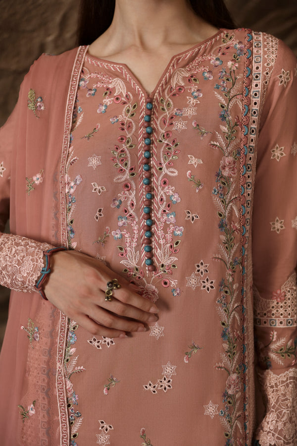 QLINEKARI BY QALAMKAR UN-STITCHED 3PC | LM-03 LUAN