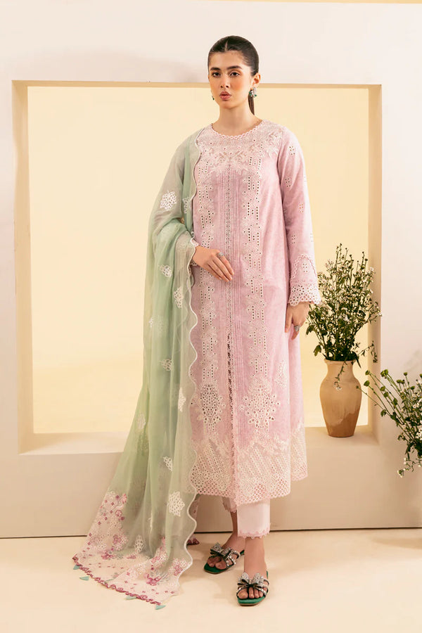 QLINEKARI BY QALAMKAR UN-STICHED 3PC|SQ-02 ASEMA