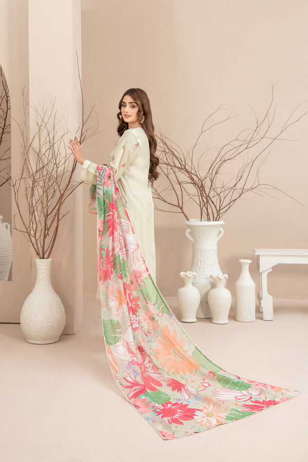 MAHLAA LAWN STITCHEDBY TAWAKKAL D-2781