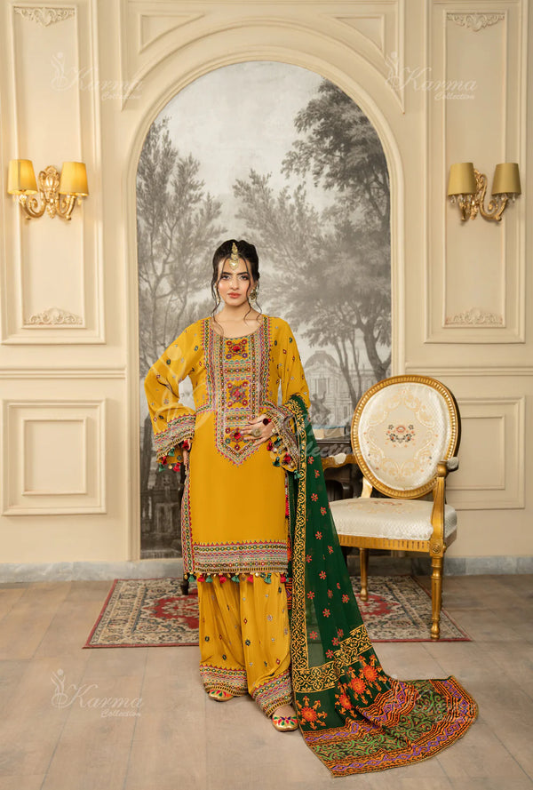 ROOHI KARMA- Mustard Yellow