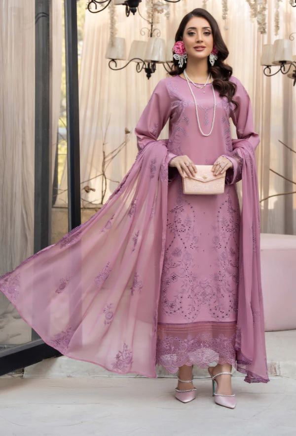 AVIVA BY HUMDUM UN-STITCHED 3PC | D-01