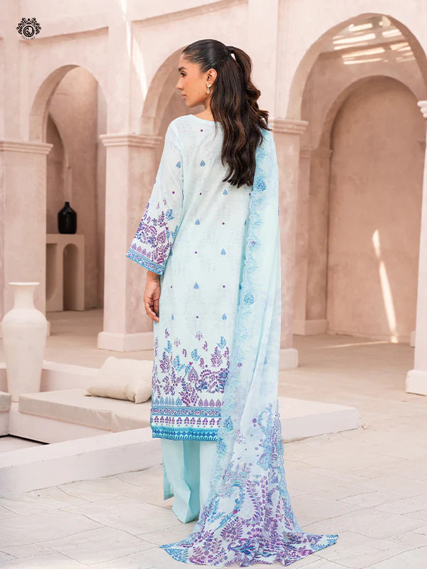 Mahlij By Gulljee Printed Embroidered Lawn Collection - D01