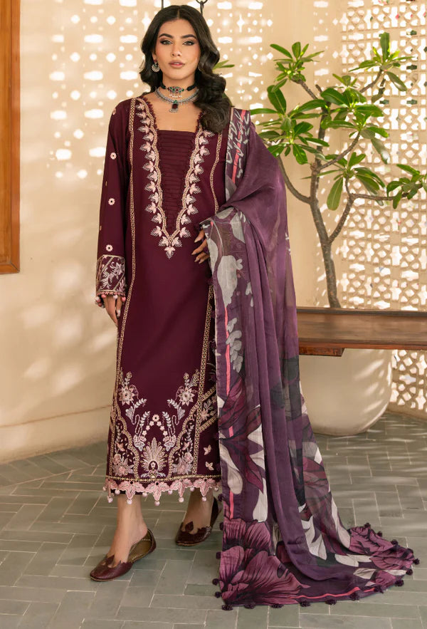 MEHRMAA BY HUMDUM UN-STITCHED 3PC | D05 Mahveen