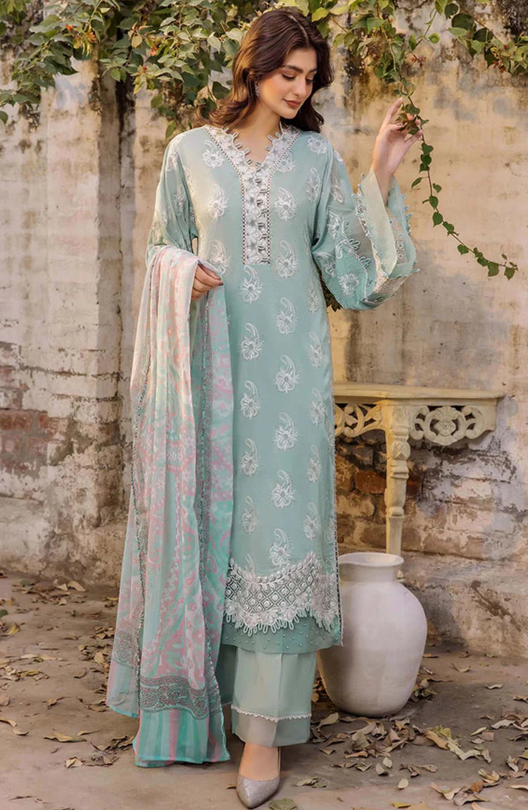 Adans Libas Embroidered Lawn Unstitched 3 Piece Suit - 4770
