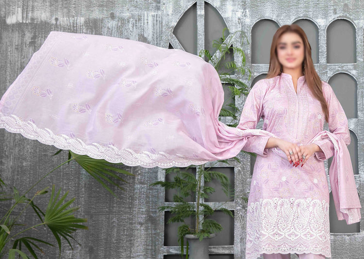 Sameeha Emb Paste Print Cutwork Dupatta By Tawakkal Fab D-1917