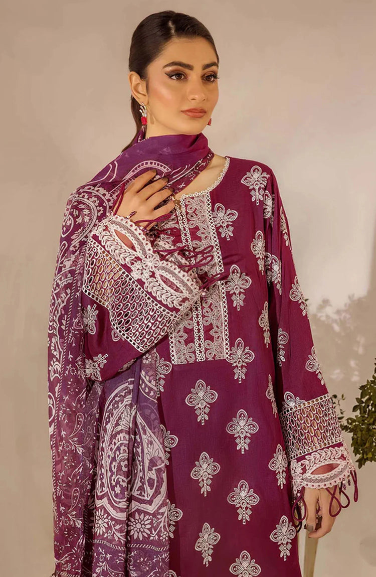 Adans Libas Embroidered Lawn Unstitched 3 Piece Suit - 4779