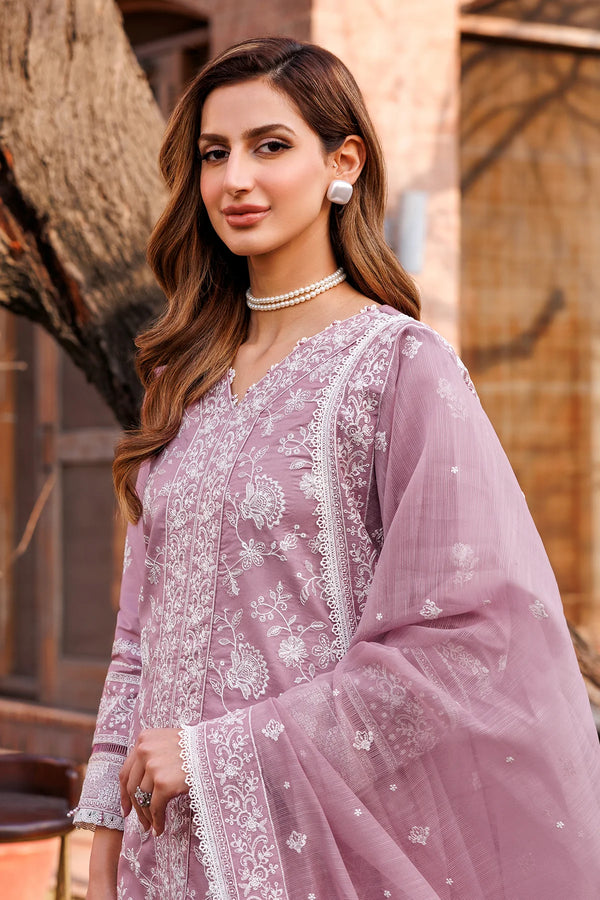 FARASHA DASTOOR UN-STICHED 3PC|DAINTY LILAC