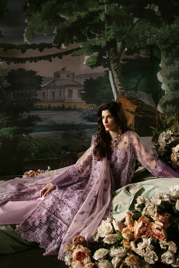 LA FUCHSIA FESTIVE UNSTITCHED BY AFROZEH - HELEN
