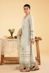 QLINEKARI BY QALAMKAR UN-STICHED 3PC|SQ-13 AYSEL
