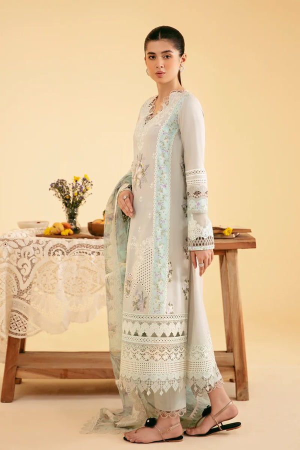 QLINEKARI BY QALAMKAR UN-STICHED 3PC|SQ-13 AYSEL
