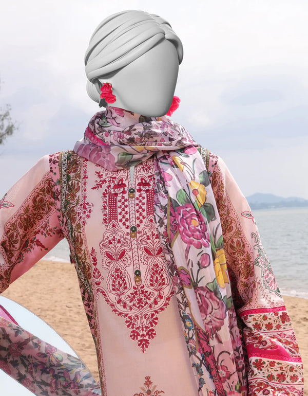 PINK LAWN 3PC STITCHED | JLAWN-S-25-041/S DASTAN-5