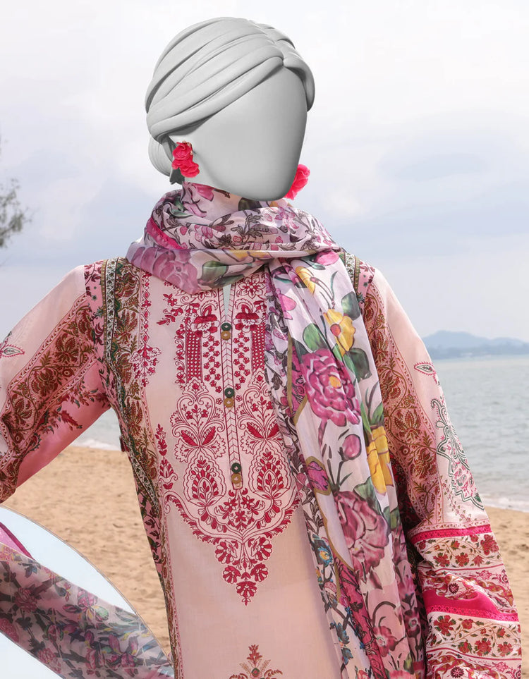 PINK LAWN 3PC STITCHED | JLAWN-S-25-041/S DASTAN-5