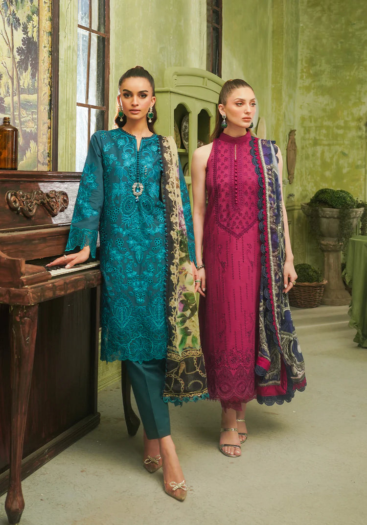 ZARQASH TRESOR UN-STICHED 3PC|ZQT 0012 ROSA