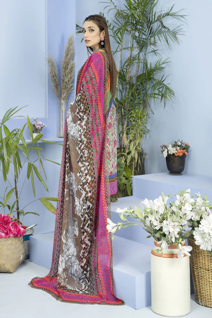 ALLURE BY JOHRA UN-STITCHED 3PC | JH-743-AU