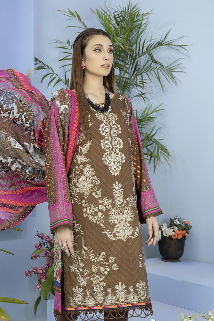 ALLURE BY JOHRA UN-STITCHED 3PC | JH-743-AU