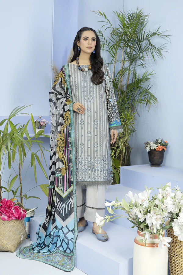 ALLURE BY JOHRA UN-STITCHED 3PC | JH-744-AU