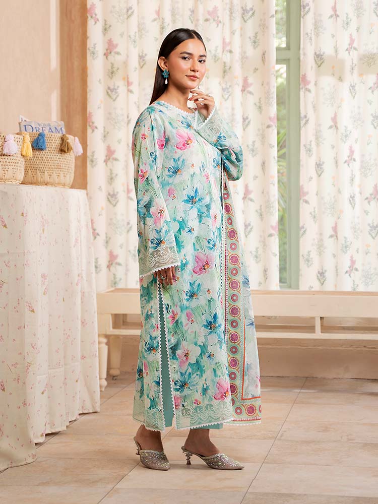SAYA BY BRENISH UN-STITCHED LAWN | D-12