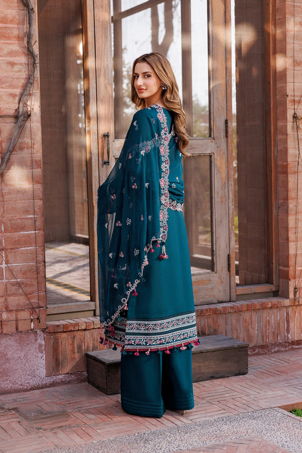 FARASHA DASTOOR UN-STICHED 3PC|EMERALD CHARM