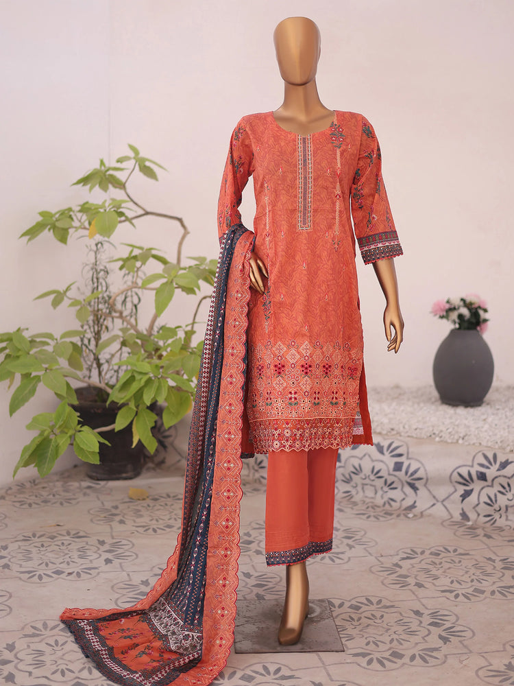 Humsafar By MTF Digital Printed Embroidery Lawn | Unstitched Suit D02