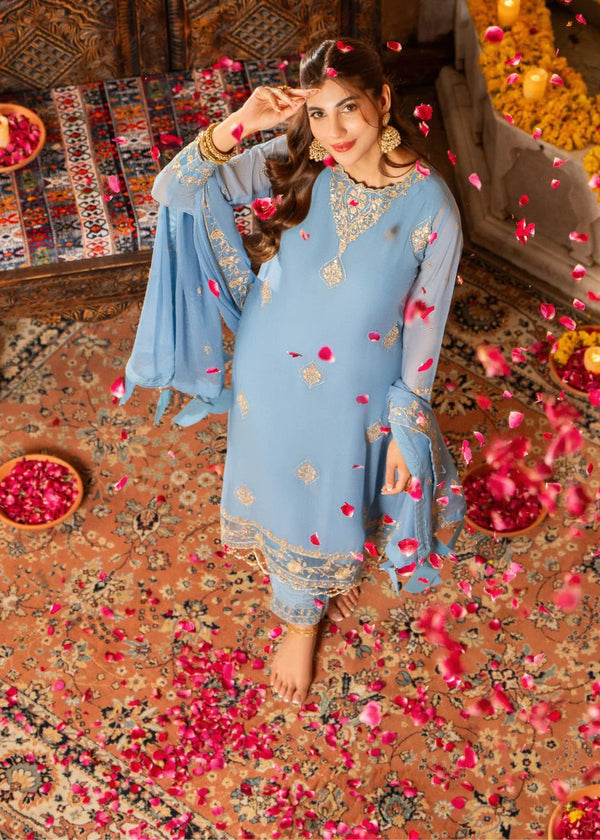 AFSANAY LUXURY CHIFFON UNSTITCHED 3P| BY SHAHZEB - YASRA