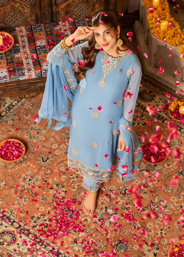 AFSANAY LUXURY CHIFFON UNSTITCHED 3P| BY SHAHZEB - YASRA