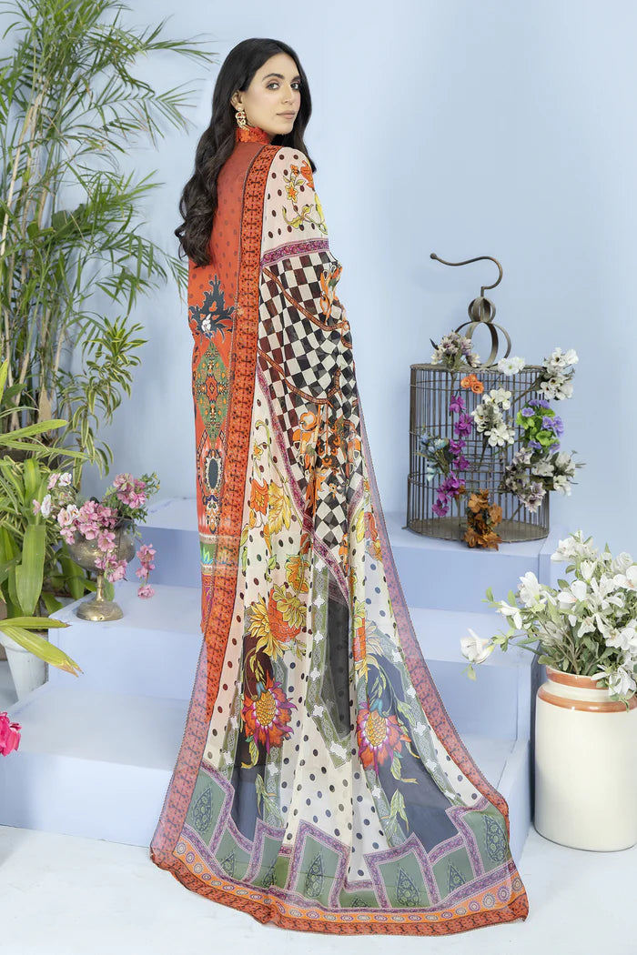 ALLURE BY JOHRA UN-STITCHED 3PC | JH-737-AU