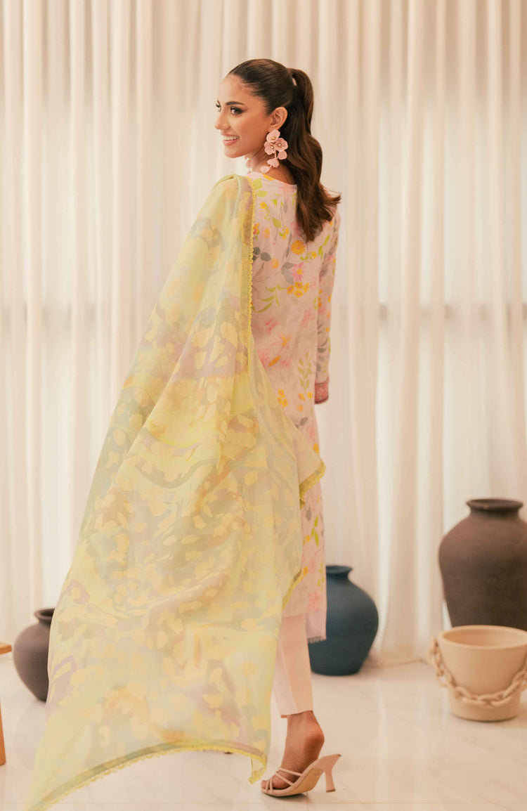 SUNSHINE BLOOM - COTTON SILK | UN-STITCHED-3PC | S-03
