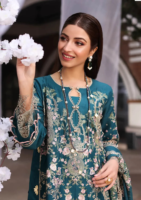 KAHF EXCLUSIVE | LUXURY LAWN UN-STITCHED 3PC| KFL-09A BANO