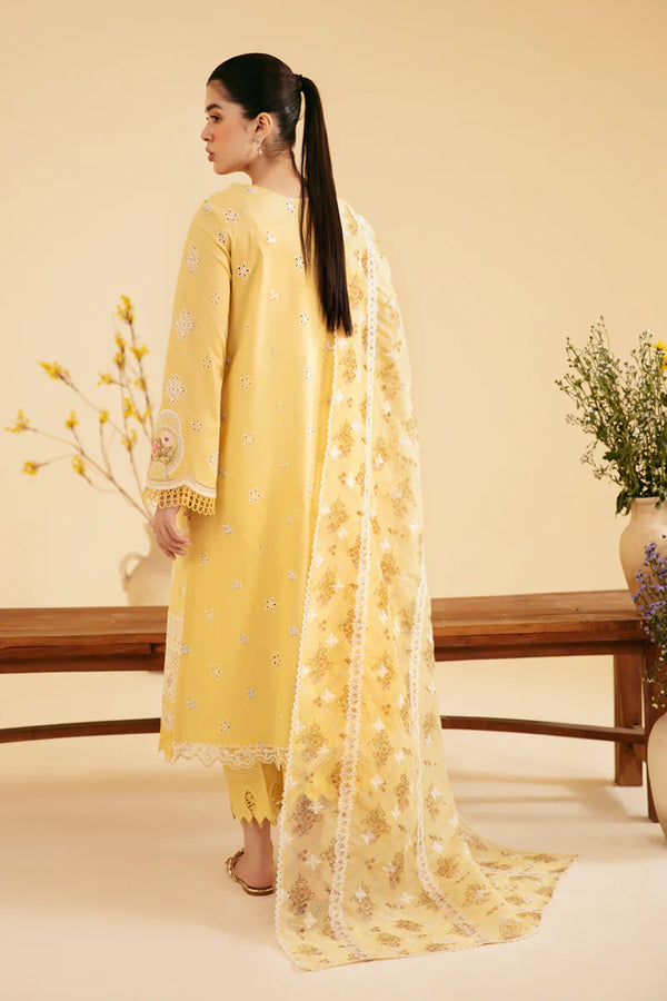QLINEKARI BY QALAMKAR UN-STICHED 3PC|SQ-12 ZHAIN