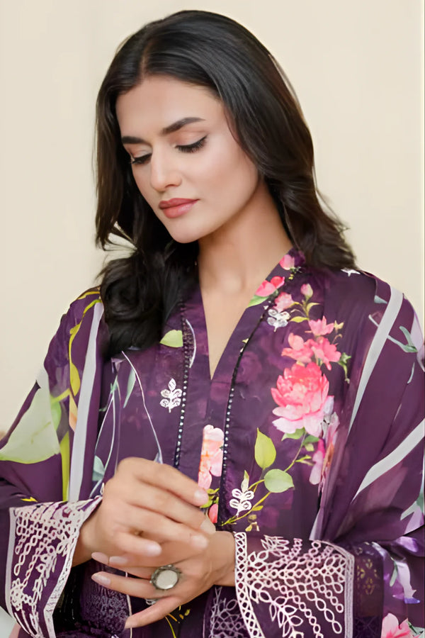 MAHVEEN BY JOHRA UN-STITCHED 3PC | JH-1145-MVN