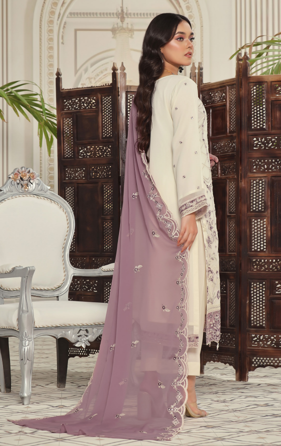 ALISHBA PREMIUM SEMI-STITCHED CHIFFON | D-05
