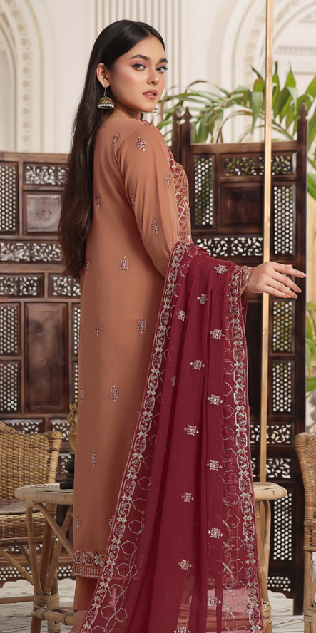 ALISHBA PREMIUM SEMI-STITCHED CHIFFON | D-03