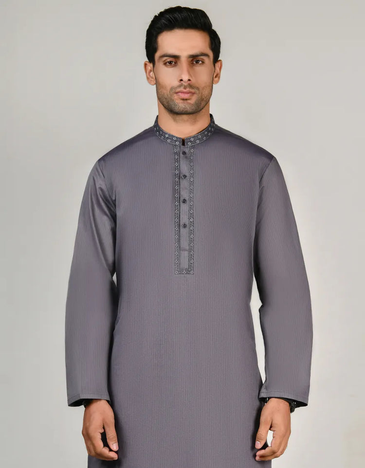 PURPLE COTTON KURTA | JJK-A-32834