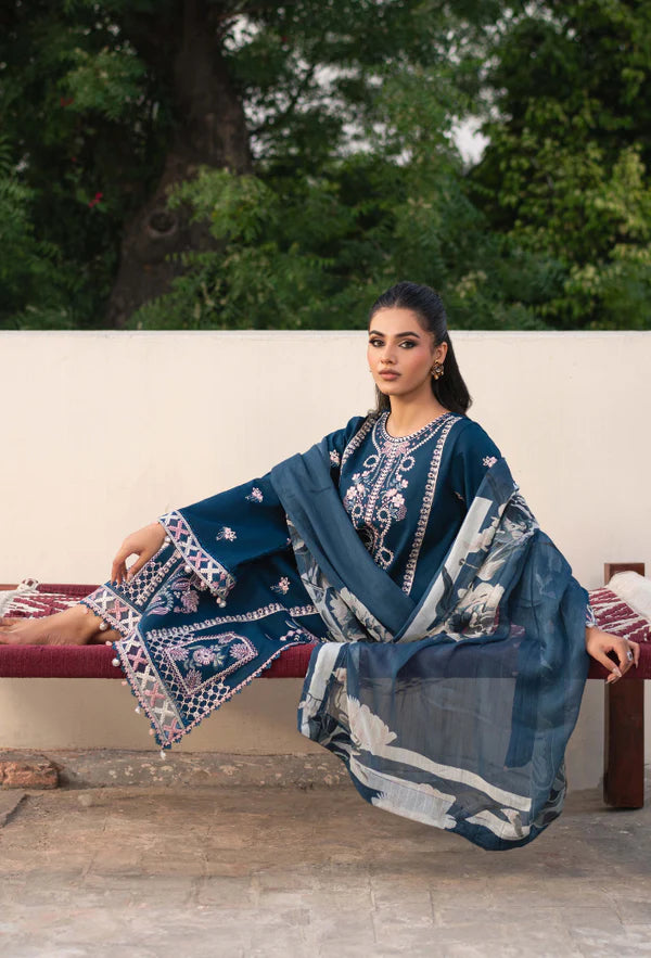 MEHRMAA BY HUMDUM UN-STITCHED 3PC | D06 Meher