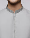 SMOKE GREY BLENDED KURTA | JJK-A-33058