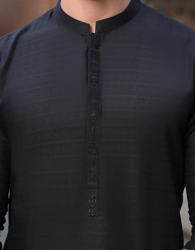 BLACK BLENDED KURTA | JJK-A-33150