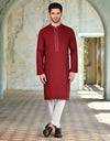 MAROON BLENDED KURTA | JJK-A-34724