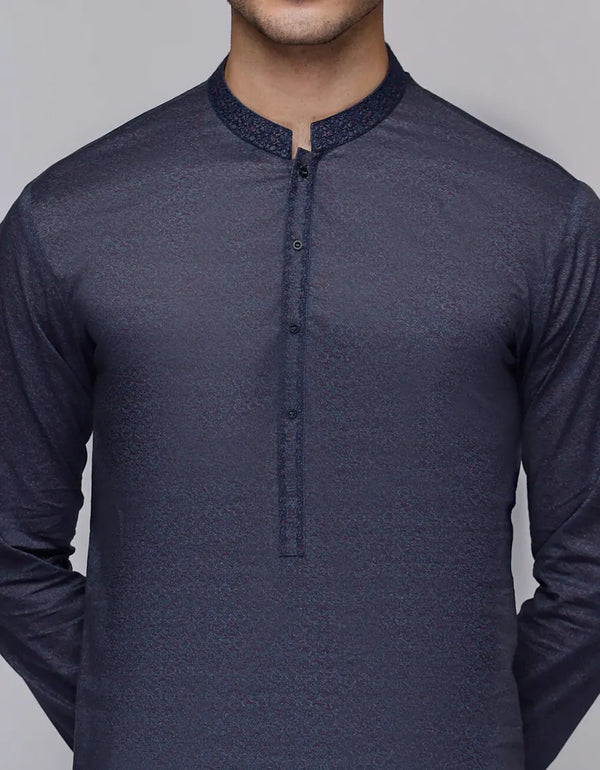 PURPLE COTTON KURTA | JJK-S-34780
