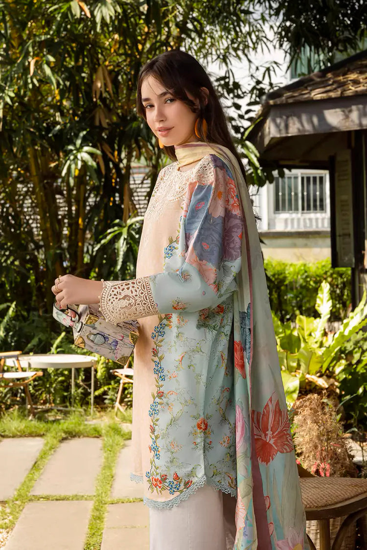 ETHEREAL BLOOM BY ROHEENAZ UN-STITCHED 3PC | Ornella