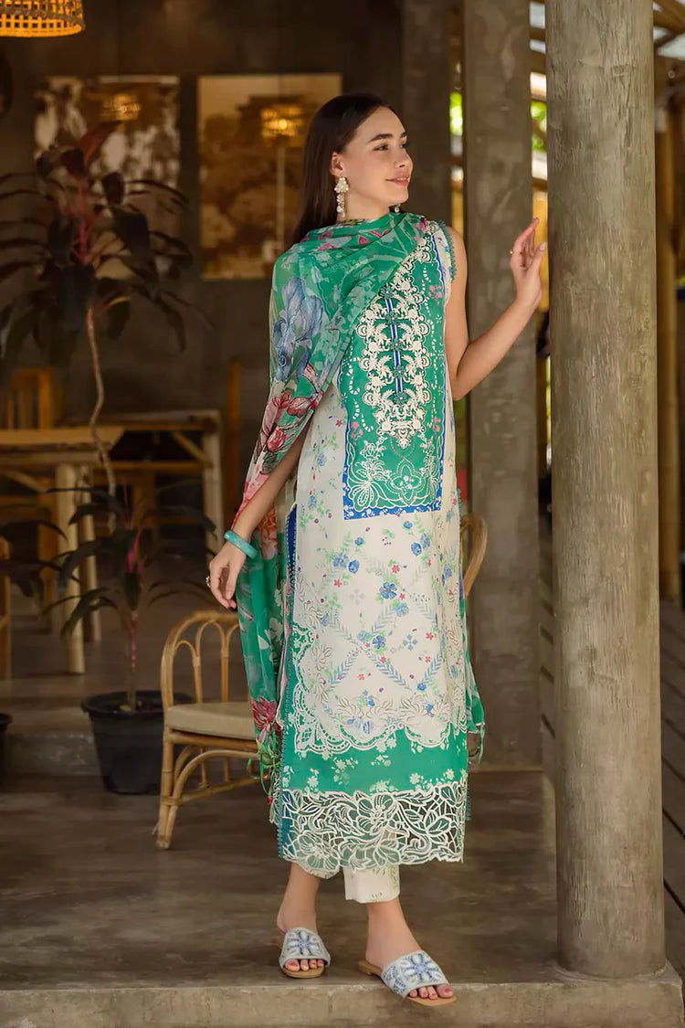 ETHEREAL BLOOM BY ROHEENAZ UN-STITCHED 3PC | Zafira